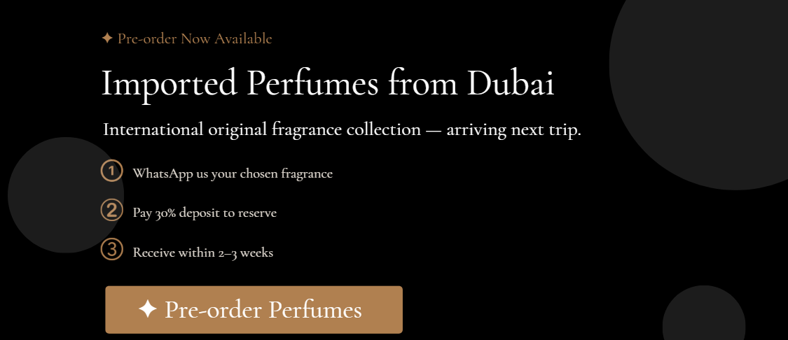 Pre-order Perfumes